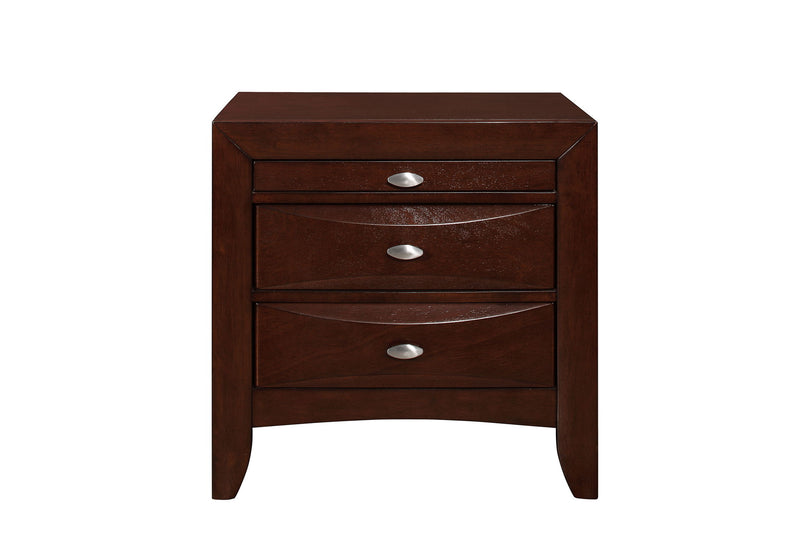 Linda - 5 Piece Queen Bedroom Set - Merlot