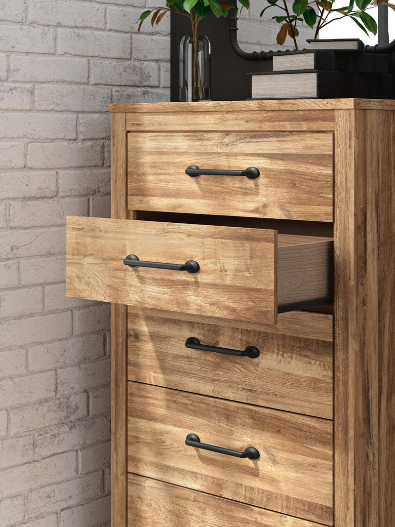 Maystonna - Five Drawer Chest - Brown