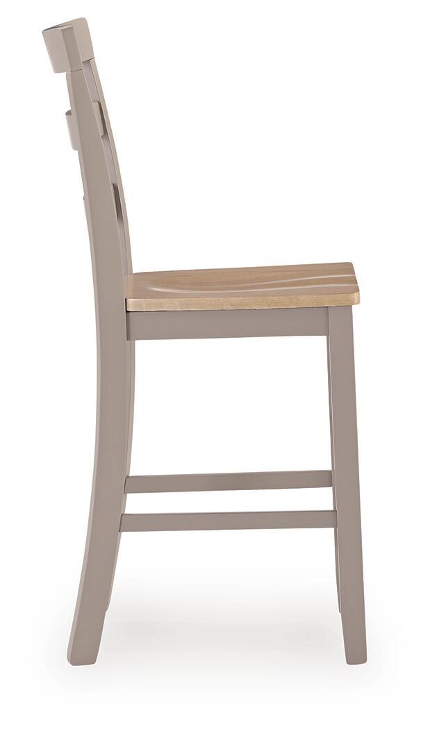 Harperfeld - Barstool (Set of 2) - Natural / Gray