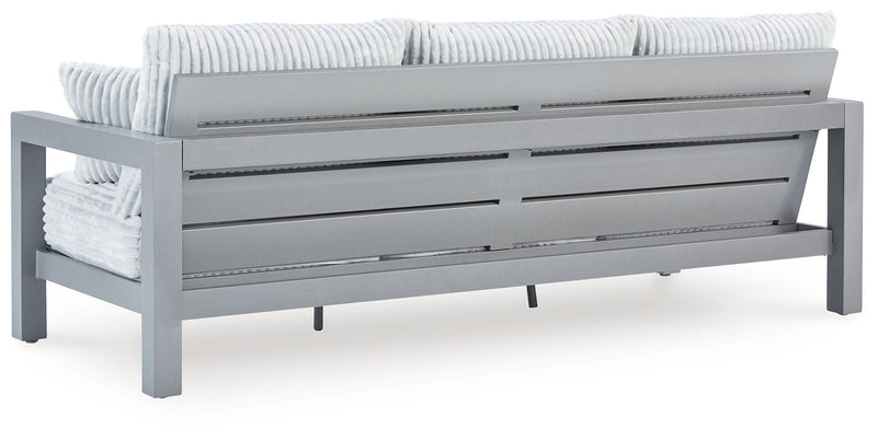 Hurley Park - 4 Pc. - Outdoor Sofa, 2 Lounge Chairs And Coffee Table - Gray