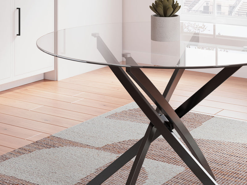 Pharwynn - Round Dining Room Table - Black