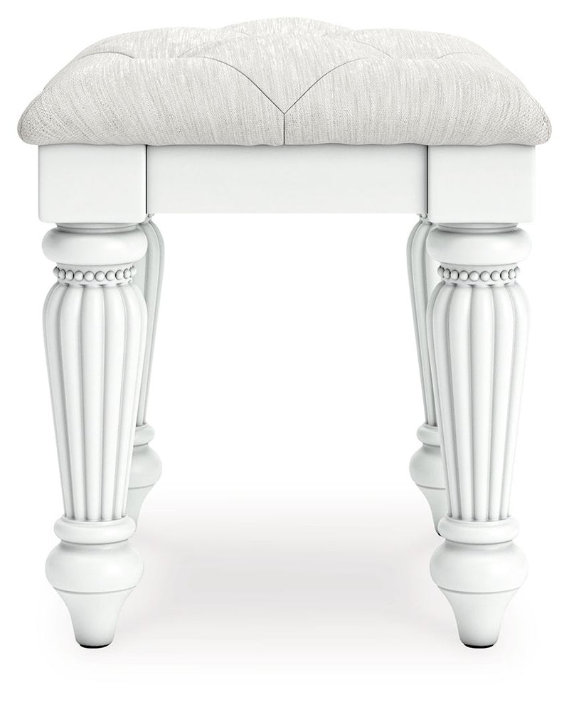 Kozlani - 3 Pc. - Vanity, Mirror And Stool - White