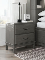 Mazing - Two Drawer Night Stand - Gray - Furniture Source (IA) 