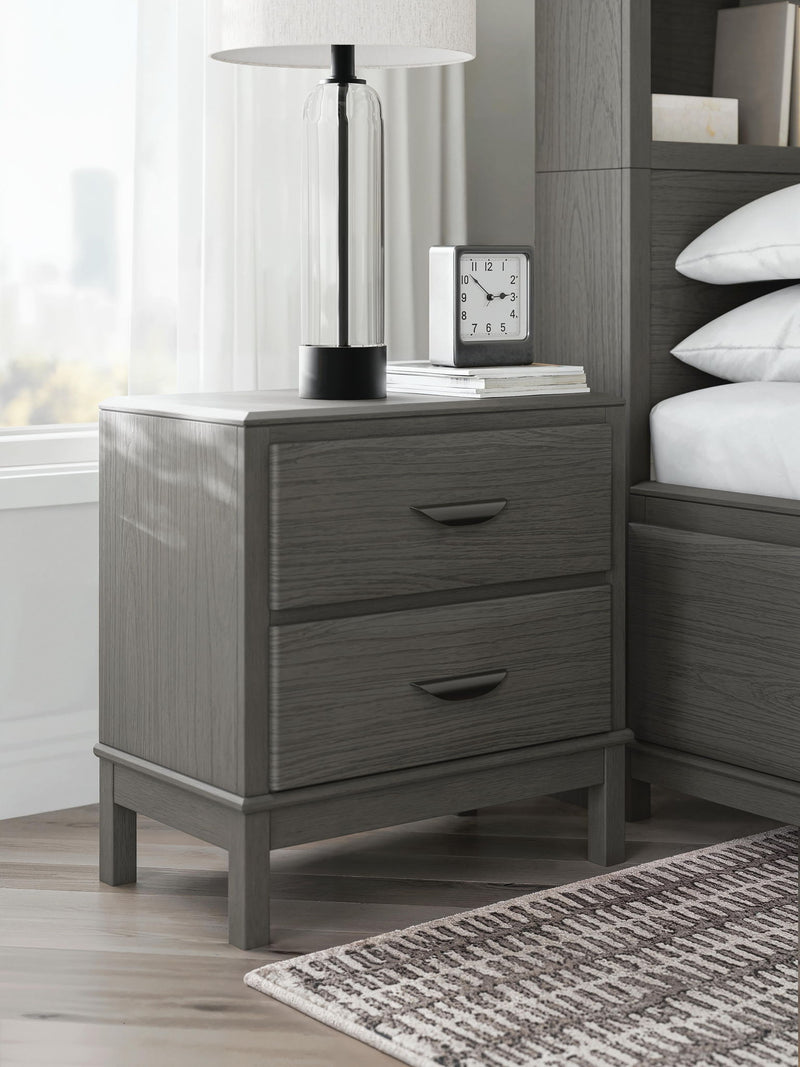 Mazing - Two Drawer Night Stand - Gray - Furniture Source (IA) 