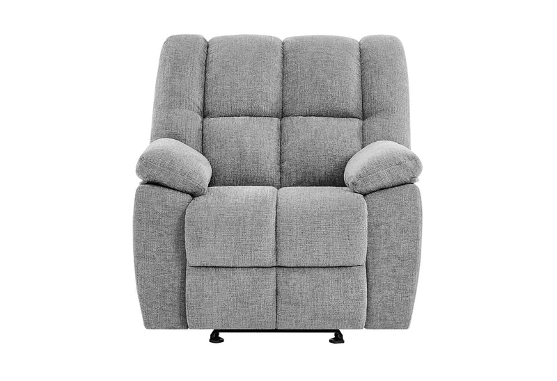 U6000 - 3 Piece Living Room Set (Reclining Sofa / Reclining Console Loveseat / Glider Recliner) - Smoke