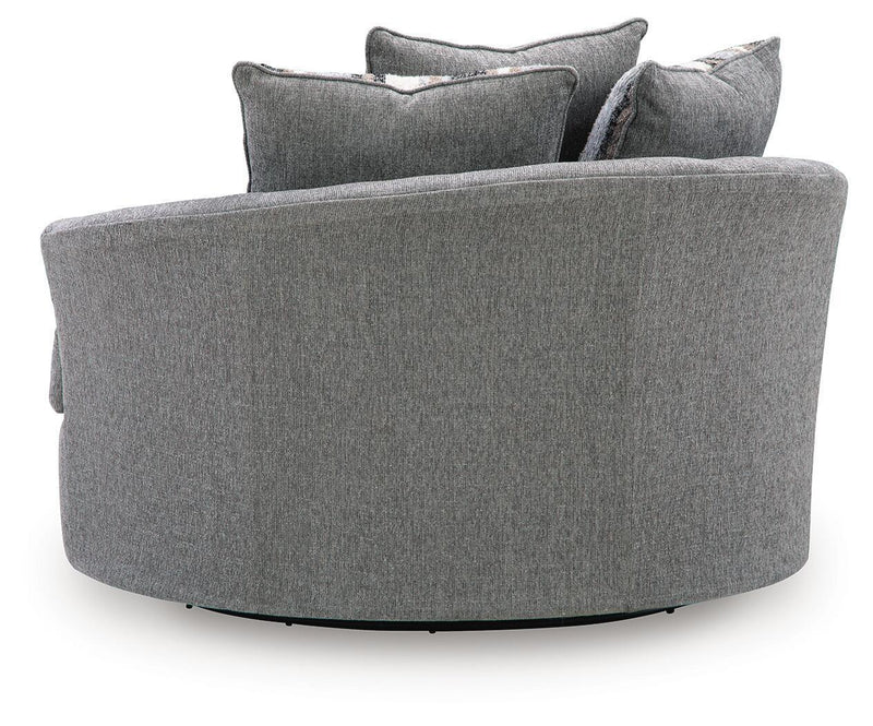 Creston Heights - Oversized Swivel Accent Chair - Smolder