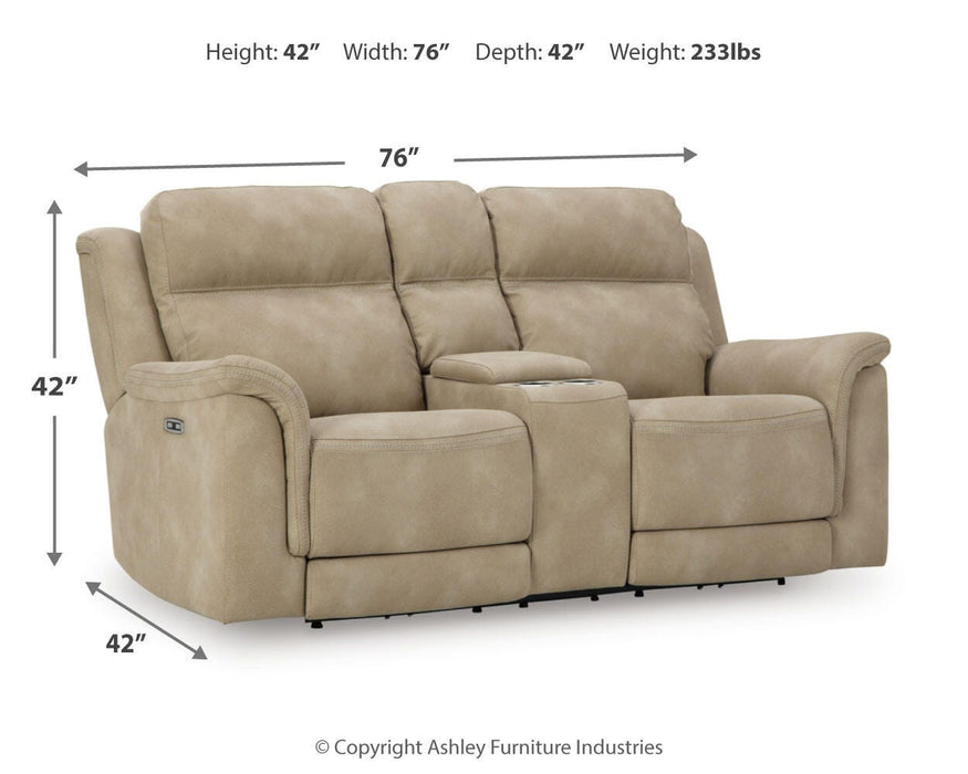 Next-Gen DuraPella Power Reclining Loveseat with Console - Furniture Source (IA) 