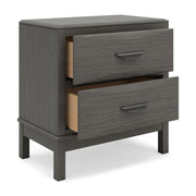Mazing - Two Drawer Night Stand - Gray - Furniture Source (IA) 