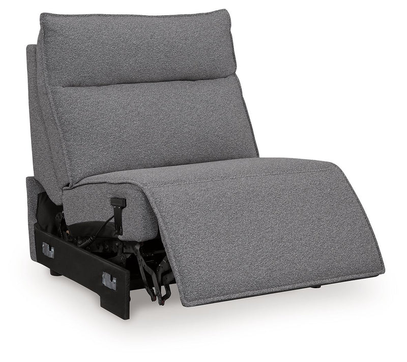 Modmax II - 8-Piece Power Reclining Sectional With LAF Press Back Power Chaise And Console - Salt And Pepper