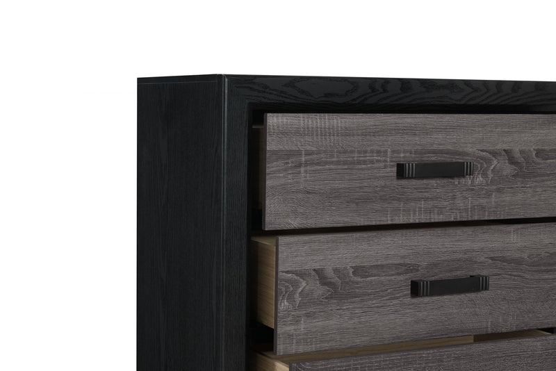 Lisbon - 4 Piece Twin Bedroom Set (Bookcase Twin Bed, Dresser, Mirror And Nightstand) - Black / Gray