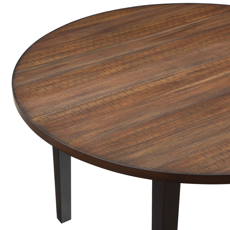 Potomac - 5 Piece Round Dining Set (Table & 4 Chairs) - Brown / Black