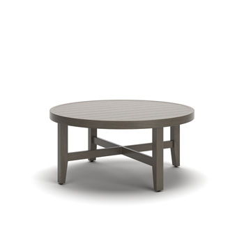 Point Sur - Round Cocktail Table - Beige / Brown - Furniture Source (IA) 