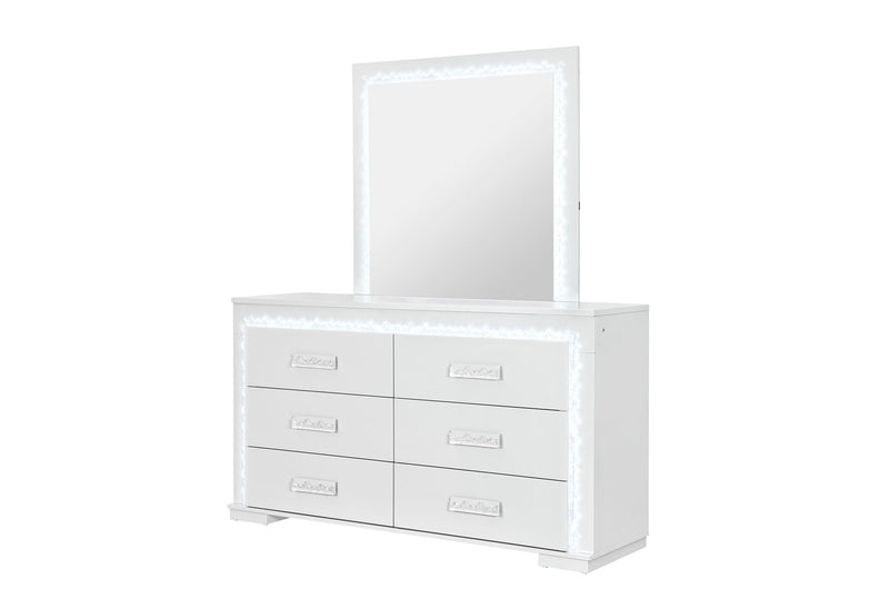 Naomi - Dresser With LED - Silver
