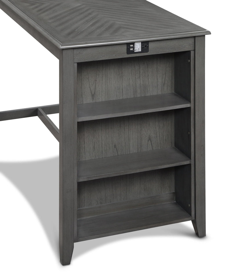 Amy - 60" Counter Table & Chairs With Storage
