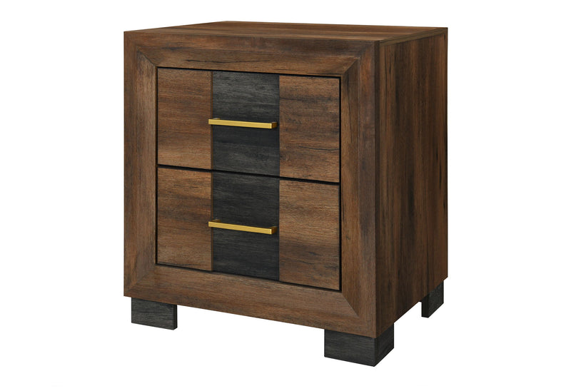 Optimus - 5 Piece Queen Bedroom Set - Black / Brown