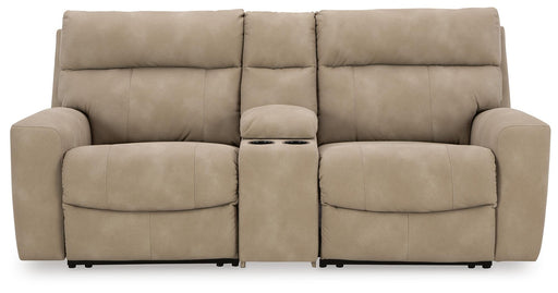 Next-Gen DuraPella Power Reclining Sectional Loveseat with Console - Furniture Source (IA) 