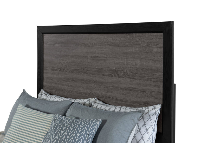 Lisbon - 4 Piece King Bedroom Set (Bed, Dresser, Mirror, Nightstand) - Black / Gray