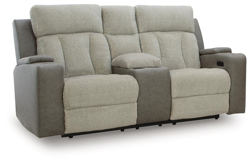 WhipLash Power Reclining Loveseat with Console - Furniture Source (IA) 