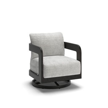 Salina Bay - Swivel Lounge With Cushion - Black / Gray - Furniture Source (IA) 