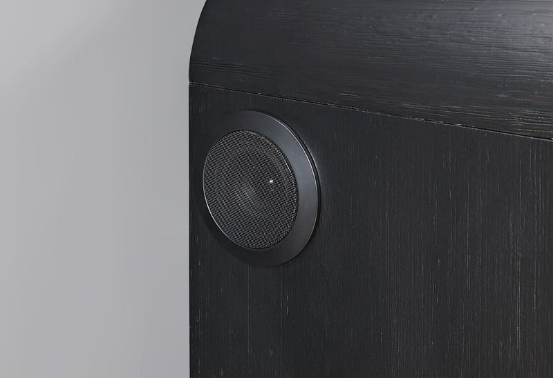Beckett - Nightstand With LED, Cooler And Speaker - Black / White