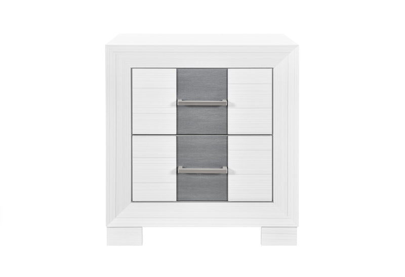 Optimus - 4 Piece Bedroom Set (Full Bed, Dresser, Mirror, Nightstand) - White
