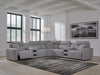 Modmax II Power Reclining Sectional with Audio Consoles - Furniture Source (IA) 