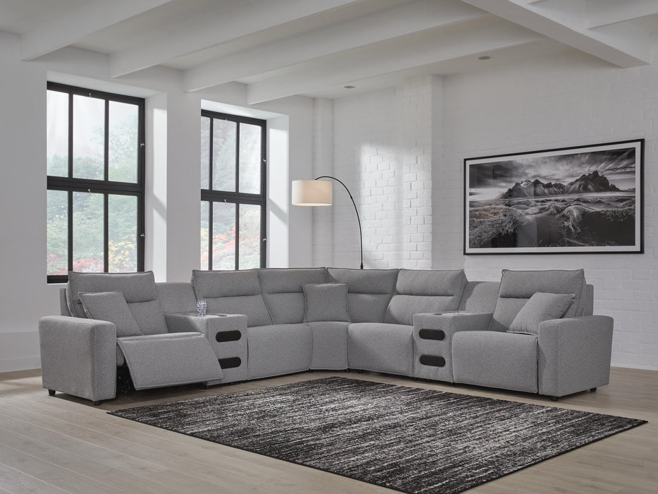 Modmax II Power Reclining Sectional with Audio Consoles - Furniture Source (IA) 