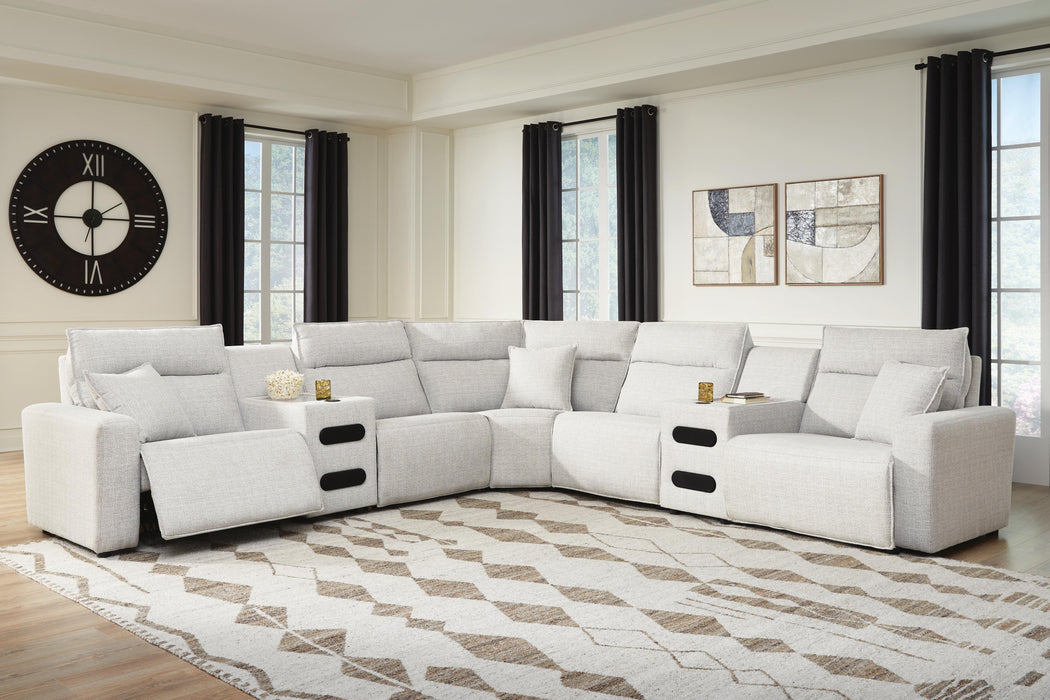 Modmax II Power Reclining Sectional with Audio Consoles - Furniture Source (IA) 