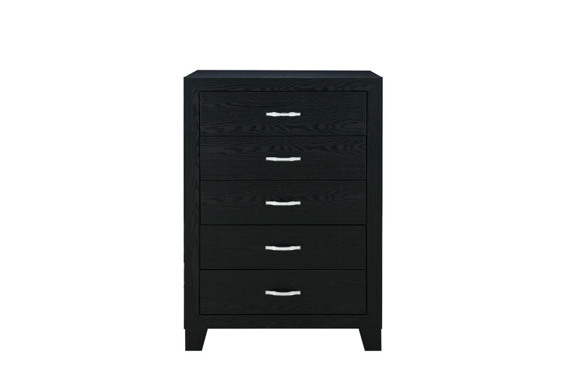 Reid - 4 Piece Queen Bedroom Set (Bed, Dresser, Mirror, Nightstand) - Black