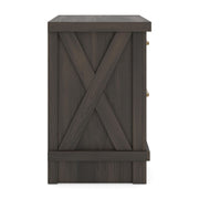 Vonitta Bay - Two Drawer Night Stand - Dark Brown - Furniture Source (IA) 