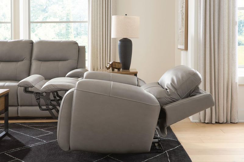 Real Moments - Power Reclining Sofa With Audio Seating - Ash