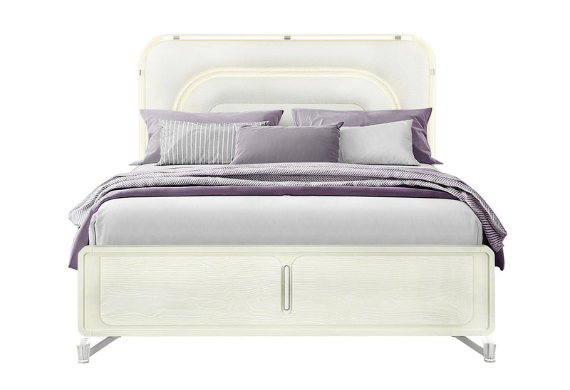 Lyra - 5 Piece King Bedroom Set - Beige
