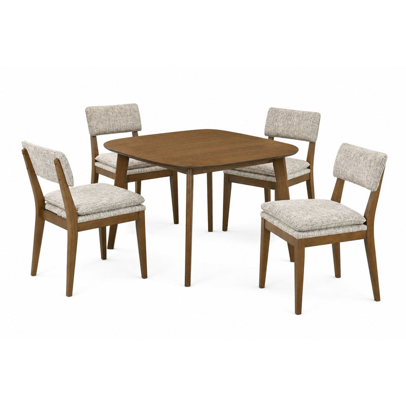 Miller - 39" Square Dining Table With 4 Side Chairs - Walnut