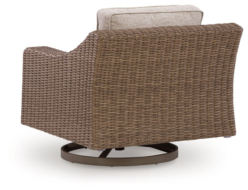 Laguna Heights - Swivel Lounge With Cushion - Beige