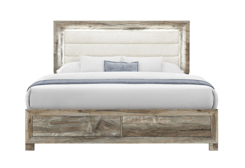 Callie - Queen Bed With Storage - Brown