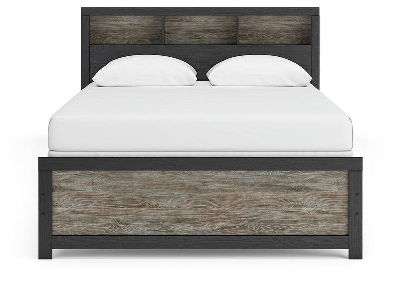 Broachmyn - Lighted Bookcase Panel Bed