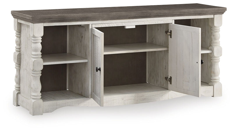 Havalance - 4 Pc. - Entertainment Center - 67" TV Stand - Brown / Beige