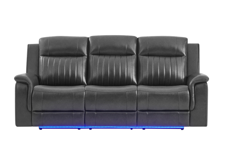 U8879 - 3 Piece Living Room Set (Sofa, Loveseat, Chair) - Charcoal