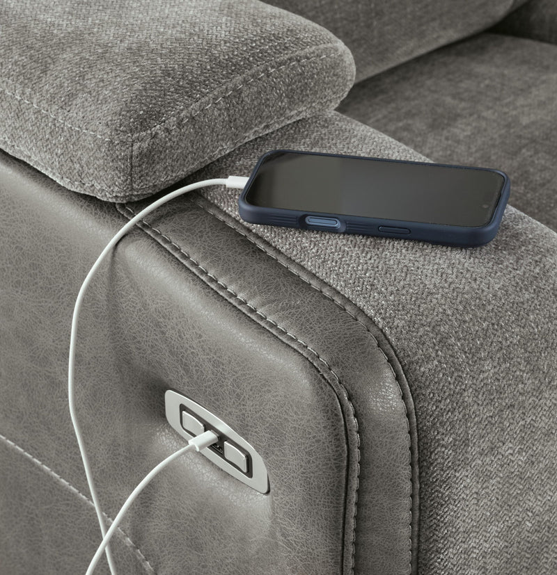 Mixed Motion - Power Reclining Loveseat With Console / Adjustable Headrest