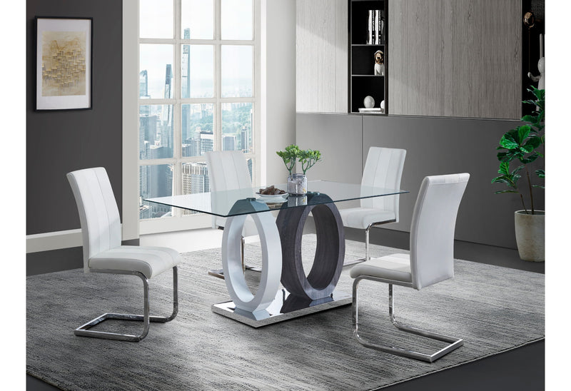 D1628 - 7 Piece Dining Room Set (Dining Table And 6 Dining Chairs) - White