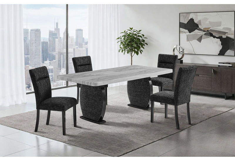D2502 - 9 Piece Dining Room Set (Table And 8 Chairs) - Black