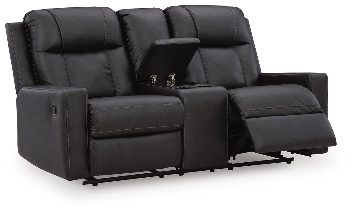 Mackmenville Reclining Loveseat with Console - Furniture Source (IA) 