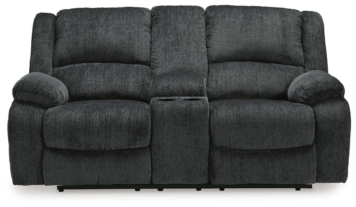 Draycoll Reclining Loveseat with Console - Furniture Source (IA) 