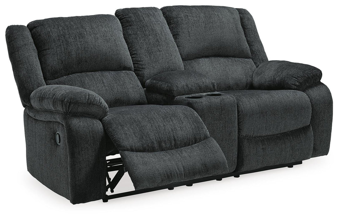 Draycoll Reclining Loveseat with Console - Furniture Source (IA) 