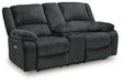 Draycoll Power Reclining Loveseat with Console - Furniture Source (IA) 