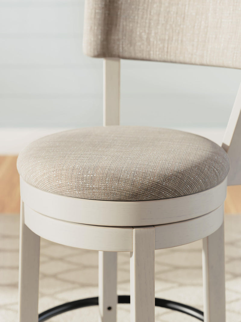 Robbinsdale - Upholstered Swivel Barstool (Set of 2) - Antique White