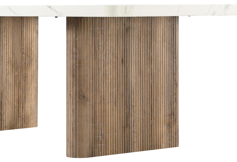 D2504 - Dining Table - White / Light Brown