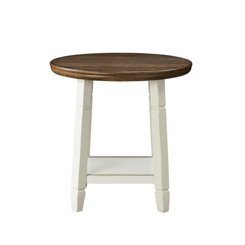 Flaherty - 3 Piece Occasional Set (1 Coffee & 2 End Tables) - Brown / White