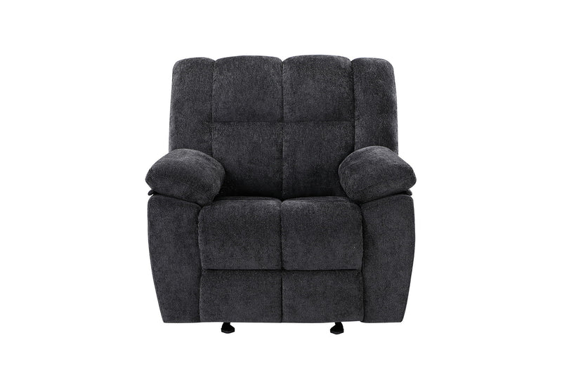 U6000 - 3 Piece Living Room Set (Reclining Sofa / Console Reclining Loveseat / Recliner) - Black