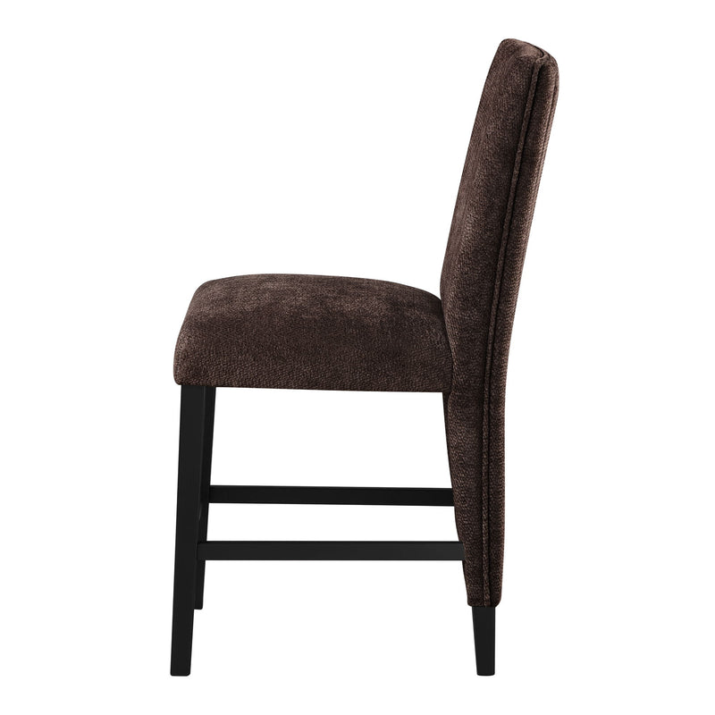D12BT - 5 Piece Dining Room Set (Bar Table And 4 Bar Stools) - Black / Brown / White